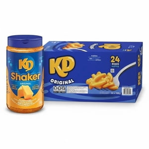 Kraft Dinner Macaroni et fromage originaux, 200 C'est vrai. 24 PACK + BONUS KD Shaker