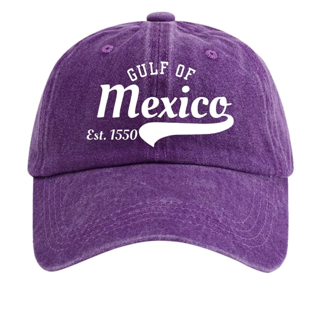 GDREDA Retro Baseball Caps Women's Vintage Washed Denim Printed Baseball Cap,Purple