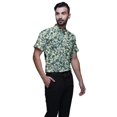thumbnail image 2 of BESTMAN Slim Fit Shirts For Men Button Down Short Sleeve Printed Shirts For Boys, 2 of 5