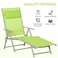 thumbnail image 4 of Outsunny Chaise Longue Extérieure Inclinable Pliante Réglable - Ensemble de 1, Vert, 4 of 9