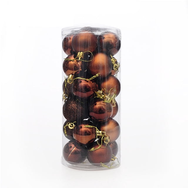 LSLJS Christmas Balls, Plastic Christmas Balls 24 Pcs Of 4cm Electroplating Balls Christmas Decoration Hanging Balls Barrel Package Christmas Balls, Christmas Decorations