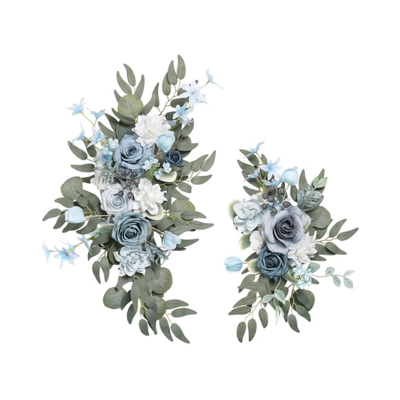 Fleur de Simulation de Mariage Fleur de Bienvenue Fleur Arquée Enseigne Fleur Table de Fleurs Décoration de Photographie Fournitures de Mariage Ensemble Deux Pièces