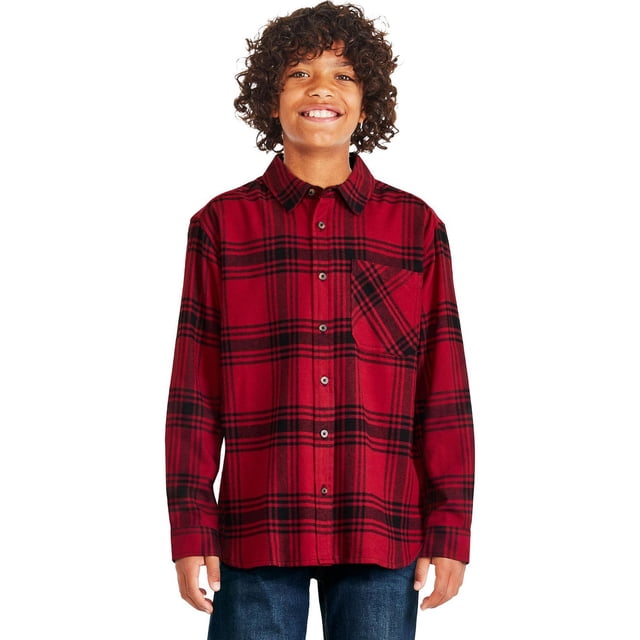 George Boys' Plaid Flannel Shirt