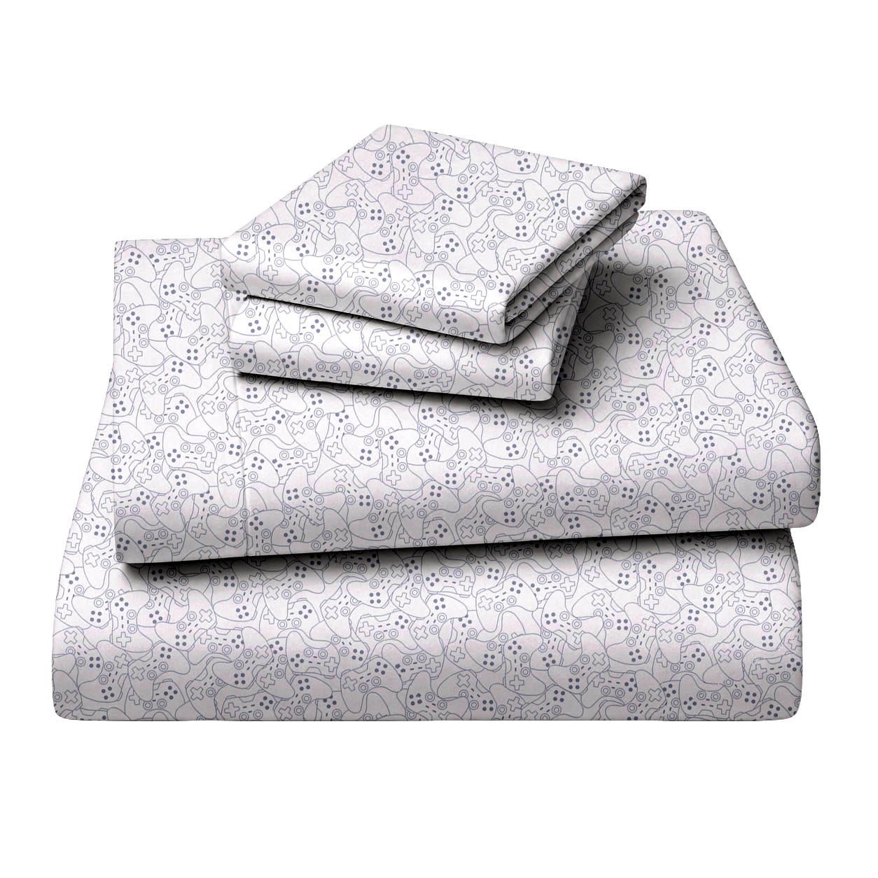 Mainstays Kids 220TC Cotton Gamer Double, 4 Piece Sheet Set