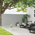 thumbnail image 2 of Outsunny 13' x 5' Retractable Side Awning, Garden Privacy Screen, Light Grey, 2 of 10