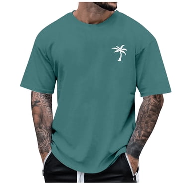 T-shirt Blouse d'Été pour Homme à Imprimé Petit Arbre, Manches Courtes, Col Rond, Hauts T-Shirt, Chandails Chat pour Hommes, Chandails de Course, Chaussettes pour Hommes Taille 9-11, T-Shirts Fantaisie pour Hommes, Grands Chandails pour Hommes, T-Shirts Cool pour Hommes