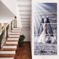 thumbnail image 1 of Woman with Dark Angel Wings - Modern Beach Canvas Art Print, 1 of 3