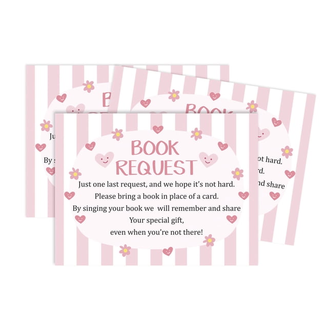 Inkdotpot 30 Books For Baby Shower Request Cards Bring A Book Instead Of A Card Gender Neutral Stripe Baby Shower Invitations Inserts Games
