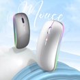 thumbnail image 2 of HCBY Dual Mode Wireless Mouse, 2.4G + Bluetooth 5.2, RGB Backlit, Silent Click, Rechargeable, Slim for Laptop, PC & Tablet, 2 of 3