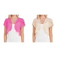 thumbnail image 1 of (2-Pack) Kcodviy Women Solid Short Sweatshirt Cardigans for Women Sleeve Cropped Bolero Open Oversized Cardigan Front Chiffon Cardigan, 1 of 6