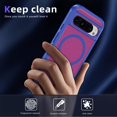 thumbnail image 3 of Google Pixel 9 / 9 Pro Phone Case, Phone case Google Pixel 9 / 9 Pro Magnetic Case [Compatible with MagSafe] Tough Rugged Matte Slim Shockproof Anti-Fingerprint Anti-Scratch Cover, Blue+Rose, 3 of 7