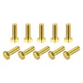 thumbnail image 1 of Unique Bargains Brass Hex Bolts, M6x18mm 10 Pack Fully Thread Grade 4.8 Machine Screws, 1 of 4