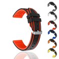 thumbnail image 2 of OULII 4Pcs Dichromatic Watch Strap Black Yellow 12.5*0.9Inch Smartwatch Bands, 2 of 4