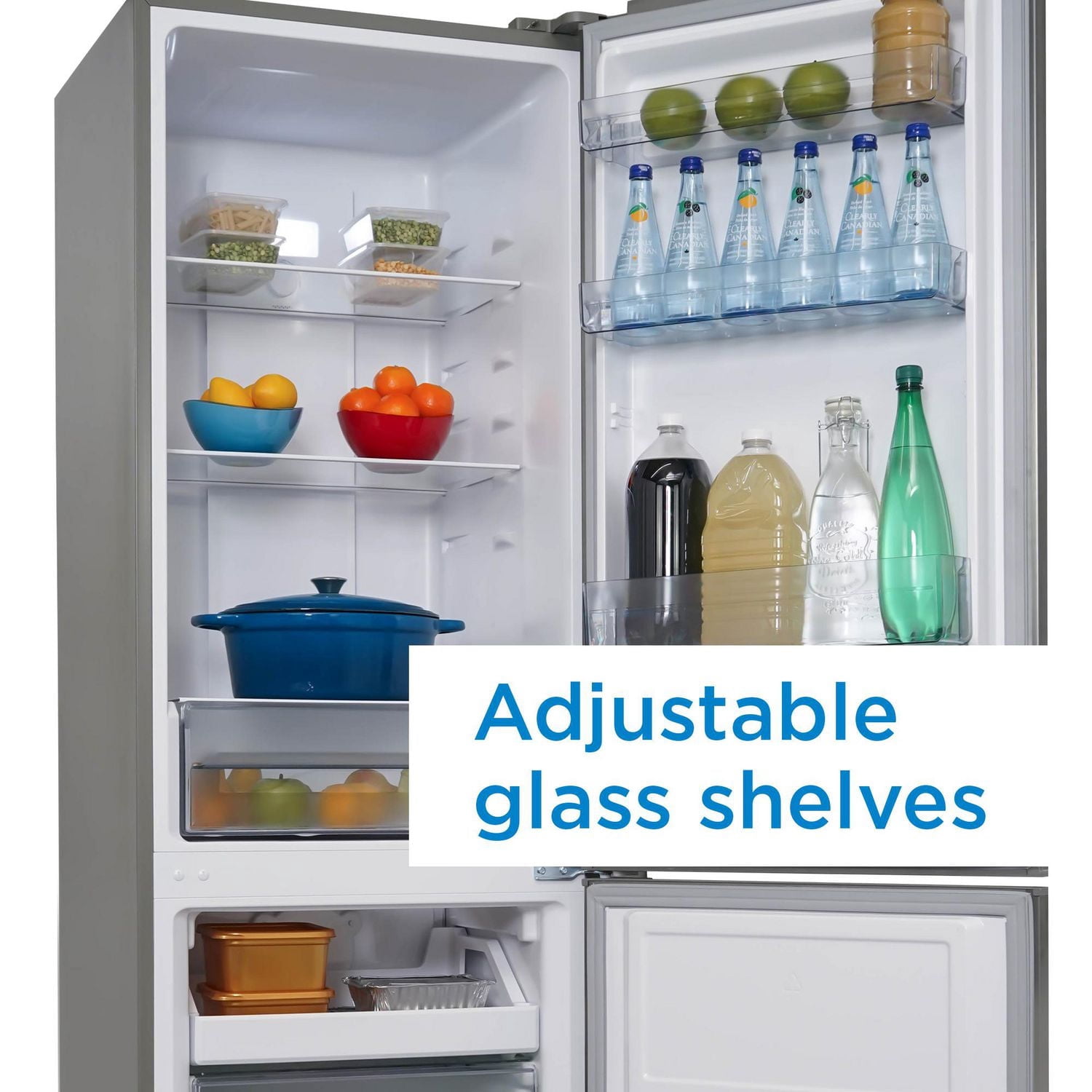 Danby DBMF100B1SLDB 10.3 cu. ft. Compact Fridge Bottom Mount in Stainless Steel
