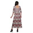 thumbnail image 4 of Moomaya Kurtis Imprimés Ligne A pour Femmes Kurta à Manches 3/4 Tunique d'Été, 4 of 5