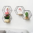 thumbnail image 4 of Support de Rangement en Fer Mural Multifonctionnel Style Nordique Étagère Hexagonale Géométrique pour la Maison, 4 of 8