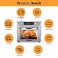 thumbnail image 4 of CUSIMAX 24QT 10-in-1 Air Fryer Oven - Convection, Rotisserie, Dehydrator, Silver Finish with Abundant Accessories, 4 of 6