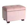 thumbnail image 1 of CorLiving Asha Small Velvet Tufted Upholstered Rectangular Indoor Ottoman with Storage, 1 of 9