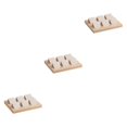 thumbnail image 3 of kurtrusly Wood Earring Card Holder w/ Tray Jewelry Display for Accessory 6 Pair Cream 3Set, 3 of 6