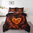 thumbnail image 1 of Erosebridal Ensembles de Literie Faune Magique Simple avec Couette, Insert de Couette Hippie Dragon, Orange Noir, Réversible, 1 of 7