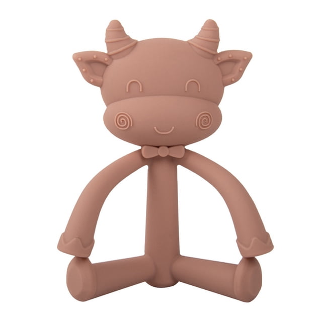 DPTALR Toddlers Infants Baby Teething Toys Soft Silicone Fruit Teether Holder