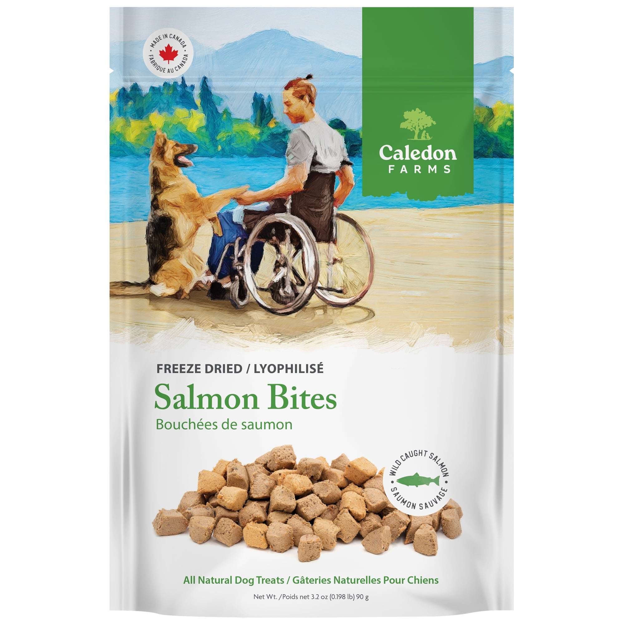 Caledon Farms Freeze Dried Salmon Bites All Natural Dog Treats 90g