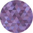 thumbnail image 1 of Ahgly Tapis Rond Lavable en Machine Intérieur Transitionnel Violet, 5 Pieds Rond, 1 of 7