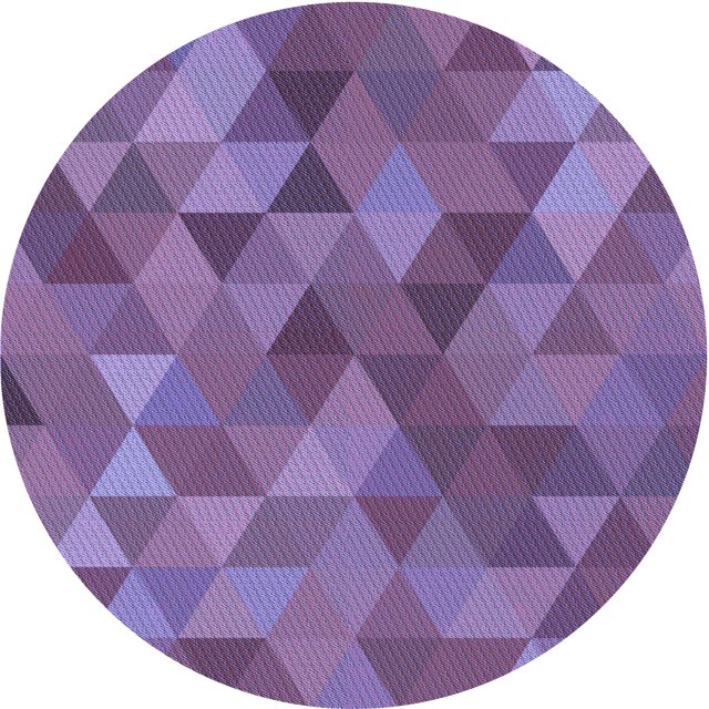 Ahgly Tapis Rond Lavable en Machine Intérieur Transitionnel Violet, 5 Pieds Rond