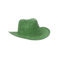thumbnail image 2 of Glitter Sequin Trim Cowboy Hat  - Green, 2 of 2
