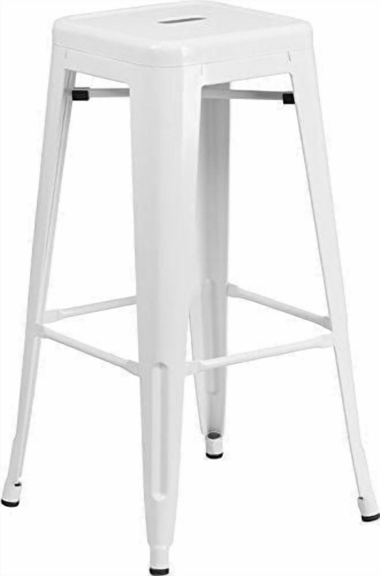 Nicer Furniture White Tolix Bar Stool