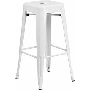 Nicer Furniture White Tolix Bar Stool