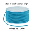 thumbnail image 2 of Unique Bargains Nylon Beading Thread Cord 2mm Extra Strong Braided Nylon String for Necklace Crafting 15M/49 Feet, Bright Blue, 2 of 5