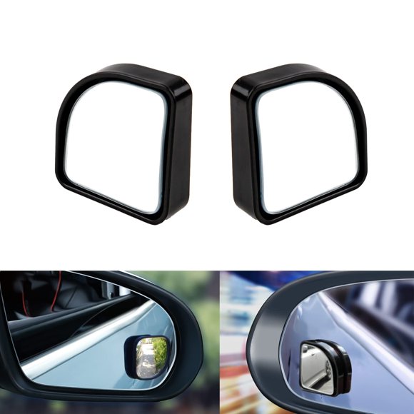 Xotic Tech Blind Spot Mirror 2'' Black Fan HD Glass Convex Adjustable Wide Angle Rear View Mirror Universal For Car SUVs Truck Motorcycle (2pcs)