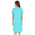 thumbnail image 3 of Inkmeso Robe T-Shirt d'Été Décontractée Unie pour Femmes, Coupe Ample, Tunique à Manches Courtes, Robe de Nuit, 3 of 7