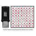 thumbnail image 3 of Printtoo Personalized Family Theme Icons Rubber Stamp Self Inking Stamper 12 mm-Red, 3 of 7