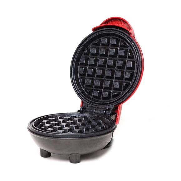 Yeacher Mini Electric Waffle Maker, Portable Electric Non-Stick Waffle Iron, Round Waffle Maker Grill Machine