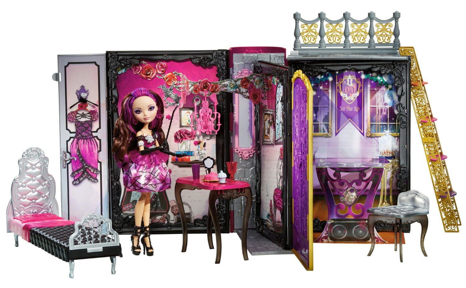 Ever After High – Coffret poupée Briar Beauty et mobilier de bal masqué de Thronecoming