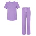 thumbnail image 1 of Adar Universal Unisex Scrub Set - Unisex V-Neck Scrub Top & Tapered Drawstring Scrub Pants, 1 of 7