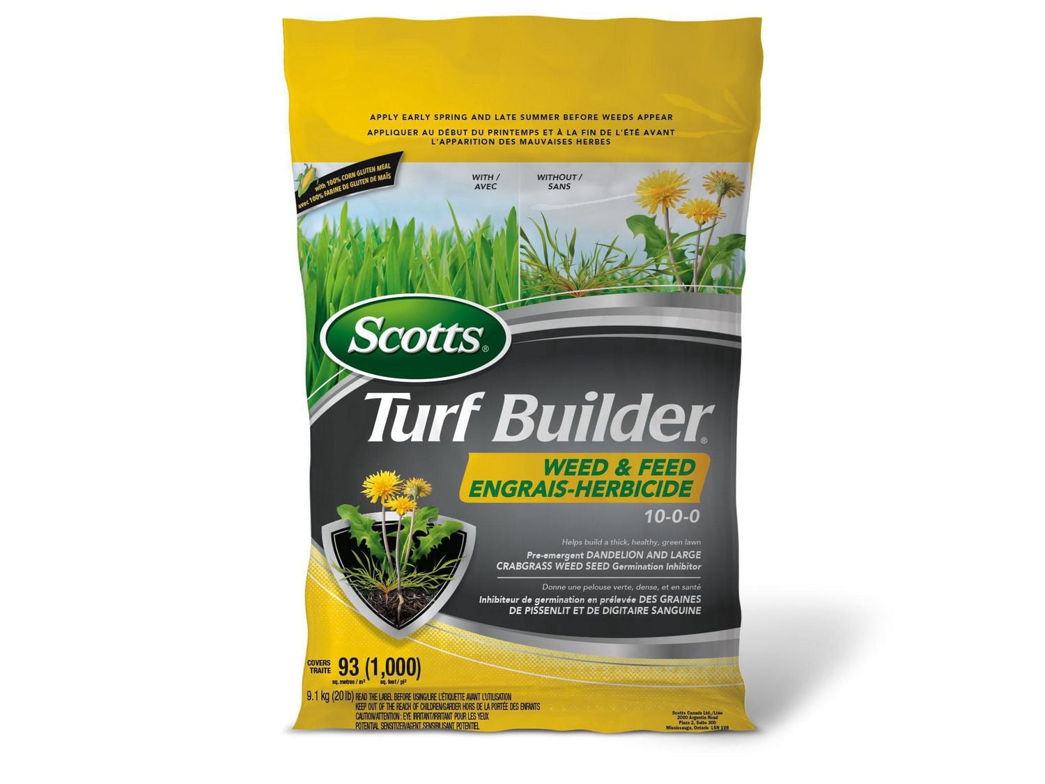 Scotts Turf Builder Weed & Feed Fertilizer 10-0-0 9.1kg