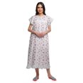 thumbnail image 2 of Moomaya Chemise de Nuit d'Allaitement à Col Rond Imprimée pour Femmes en Coton, 2 of 6