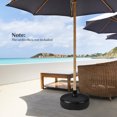 thumbnail image 3 of Patiojoy Base Ronde Remplissable pour Parasol, Support de Parasol de Patio Rempli d'Eau et de Sable, Convient aux Poteaux de Parasol de 1,5 Pouces, 3 of 10