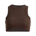 thumbnail image 1 of Crop Tops for Women Casual Solid Color  Neck Slim-Fit Sleeveless Tank Tops, 1 of 5