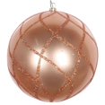 thumbnail image 1 of Vickerman MT198258D 6 in. Rose Gold Candy Glitter Net Ornament - 2 per Bag, 1 of 3
