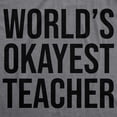 thumbnail image 2 of Worlds Okayest T-Shirt Enseignant Mathématiques Science Anglais Gym Parfait T-Shirt Drôle (Gris) - 3TG, 2 of 3