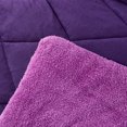 thumbnail image 3 of Jin Mai Lan Couvertures de Lit Réversibles Lavables en Polyester Unies Violettes, Très Grand Lit, Violet, 3 Pcs, 3 of 5