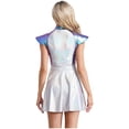 thumbnail image 2 of iiniim Costume de Femme Extraterrestre Pailleté Astronaute Robot Cosplay Tenue Évasée Mini Robes Bleues TTG, 2 of 7