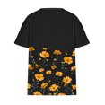 thumbnail image 4 of Été jusqu'à 65 % de Rabais Iumwxz Tunique Tendance Décontractée Grande Taille Ourlet Arrondi Blouses Hauts de Sortie T-Shirts à Imprimé Floral Hauts Manches Courtes Col Rond Tuniques pour Femmes Offres Prime Vacances, 4 of 5