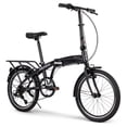 thumbnail image 1 of Huffy Pavilion 20-inch Folding Bike for Adults, 6-Speed, Black, 1 of 5