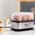 thumbnail image 2 of Binwennn Convenient Intelligent One Click Egg Poacher Egg Cooker For 1 To 6 Eggs Keep Warm Function Egg Cooker Made Of Stainless Steel 200W Kitchen Egg Steamer Home Breakfast Machine Kitchenware, 2 of 8
