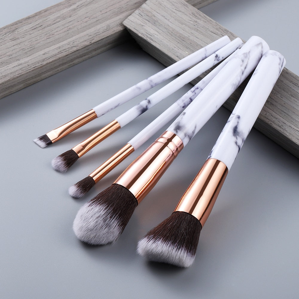 FLD 5/15Pcs Makeup Brushes Tool Set Cosmetic Powder Eye Shadow Foundation Blush Blending Beauty Make Up Brush